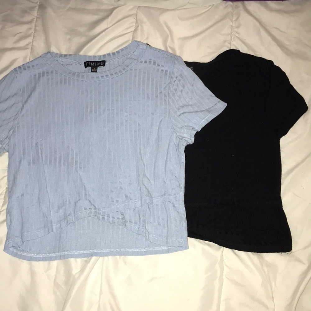 2 cute cropped tee $12 for both